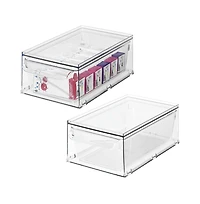 iDesign Stackable Kitchen Storage Drawer - Set of 2 - Clear