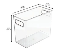 iDesign Pantry Storage Bin with Handles - Set of - Clear