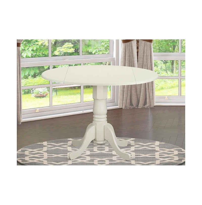 East West Furniture Dining Room Set Linen White