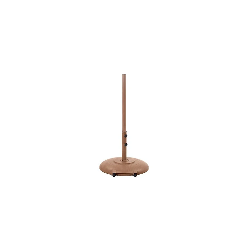 Meridian Furniture Fiji Fabric / Teak Aluminum Patio Umbrella with Base Sets