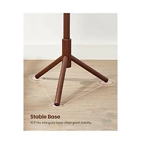 Slickblue Freestanding Solid Wood Coat Rack with 8 Hanging Hooks, Modern Design