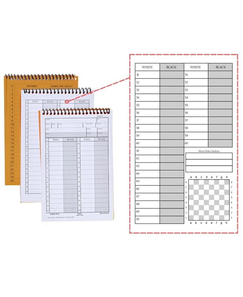 We Games Ultimate Chess Player's Scorebook