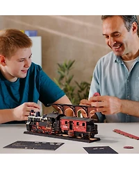Robotime 3D Puzzles Steam Journey Train Vintage Car Kit Toy Xmas Gift for Boys and Girls, Multicolored, 12.32"9.06"2.36"