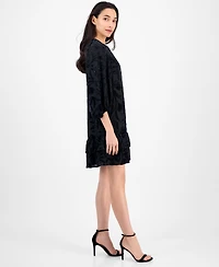 Anne Klein Women's Blouson-Sleeve Burnout Shift Dress