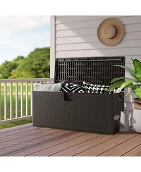 Akiudex 31 Gallon Outdoor Storage Deck Box with Lockable Lid