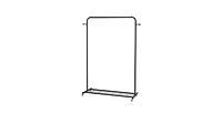 Slickblue Modern Garment Rack with Clothes Hanging Rod and Lockable Wheels for Easy Mobility