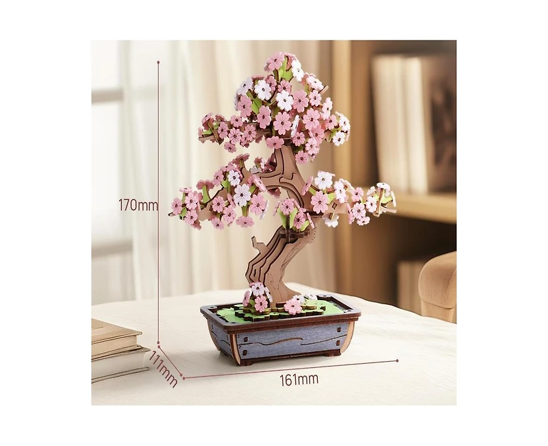 Robotime 3D Puzzles Wooden Puzzle Model Kits to Build Home Decoration Creative Gifts for Adults Kids, Multicolored, 9.02"6.04"1.2"
