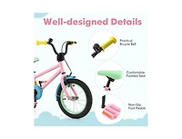 Kids Bike with Adjustable Handlebar and Saddle - Pink