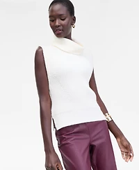 I.n.c. International Concepts Women's Sleeveless Rib-Knit Turtleneck Sweater, Macy's Exclusive