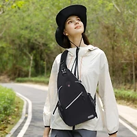 Mosiso Sunflower Rope Sling Backpack - Lightweight Crossbody Shoulder Bag for Travel & Hiking | Water-Resistant Chest Daypack with Front Pocket