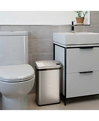 4 Gallon / 16 Liter Stainless Steel Sensor Bathroom Trash Can with Odor Filter