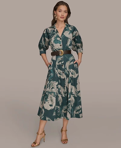 Donna Karan New York Women's Floral Shirt Dress