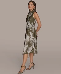 Donna Karan New York Women's Satin High-Low Dress