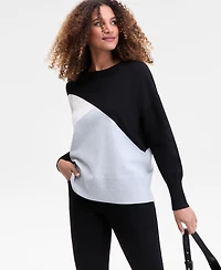 I.n.c. International Concepts Women's Colorblocked Dolman-Sleeve Sweater, Macy's Exclusive