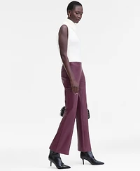 I.n.c. International Concepts Women's Faux-Leather High-Rise Flared Pants, Macy's Exclusive