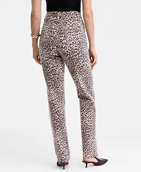 I.n.c. International Concepts Women's Leopard-Print Straight-Leg Jeans, Macy's Exclusive
