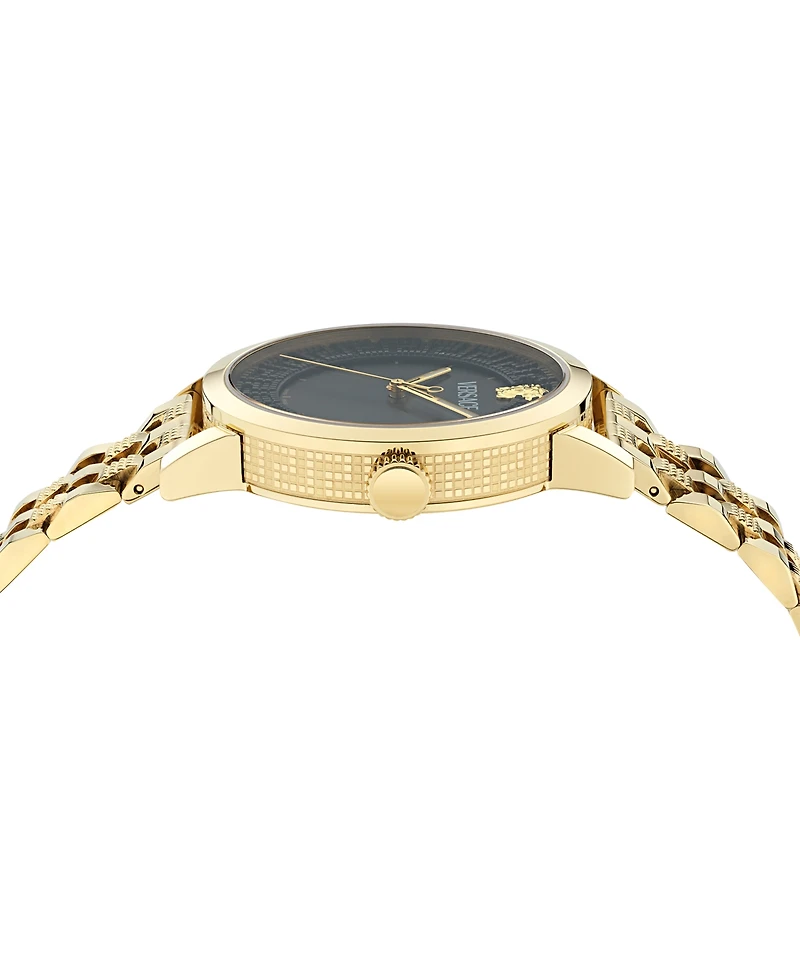 Versace Men's Swiss Albireo Gold Ion Plated Bracelet Watch 40mm