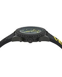 Versace Men's Swiss Chronograph Fornax Black Silicone Strap Watch 43mm