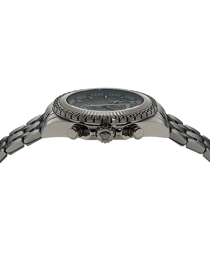 Versace Men's Swiss Chronograph Fornax Gunmetal Ion Plated Bracelet Watch 43mm