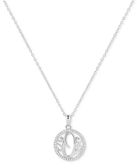 Giani Bernini Cubic Zirconia Filigree Initial O Monogram 18" Pendant Necklace in Sterling Silver, Macy's Exclusive