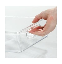 iDesign Plastic Stackable Pantry Bin with Handles, Set of 4, Clear