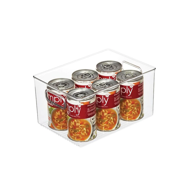 iDesign Pantry Storage Bin with Handles, Set of 4, Clear, Made in Usa