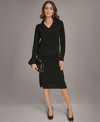 Donna Karan New York Women's V-Neck Cashmere Sweater