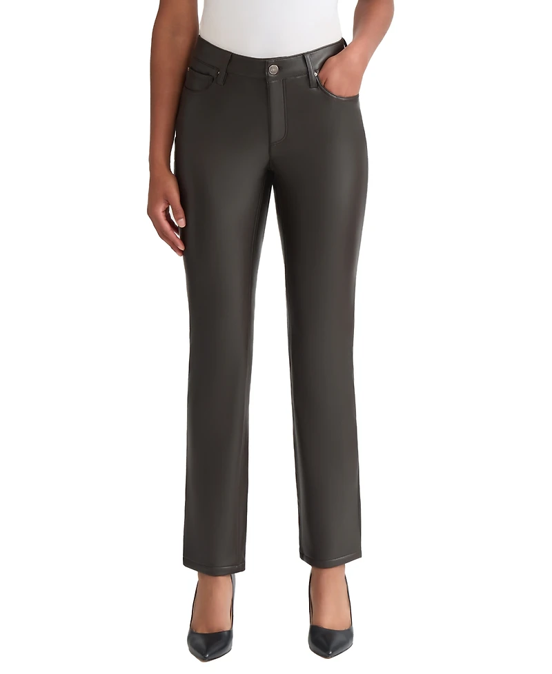 Jones New York Women's Fly Front Straight Fit Lexington Jeans