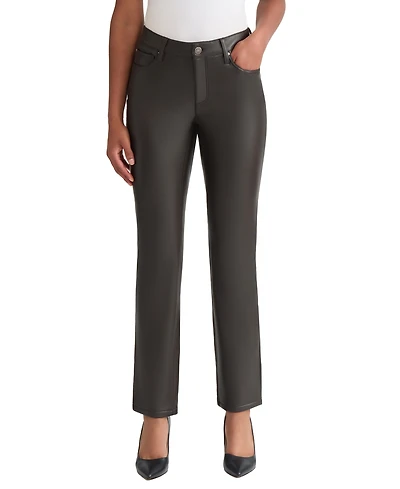 Jones New York Women's Fly Front Straight Fit Lexington Jeans