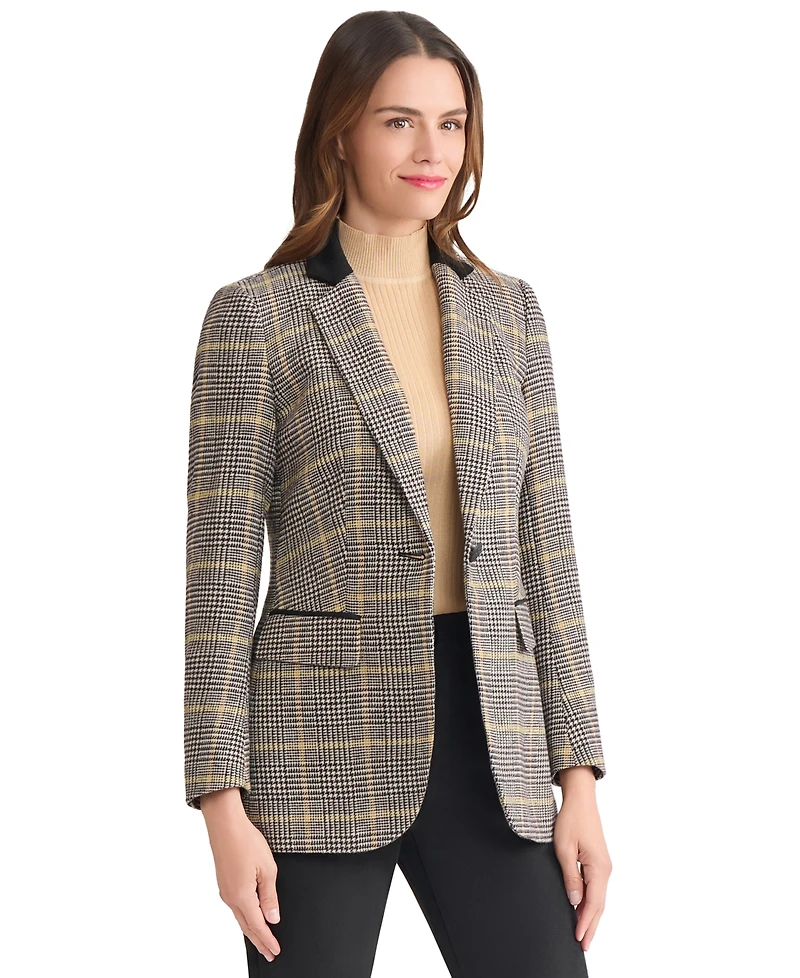 Jones New York Women's One-Button Notch Collar Jacket