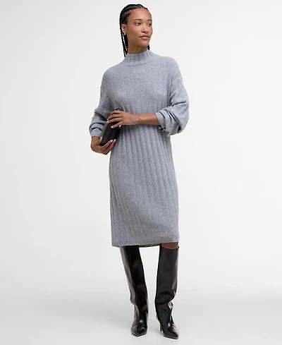 Barbour Women's Funnel Neck Midi Dress