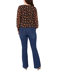 Sam & Jess Women's V-Neck Blouson Top
