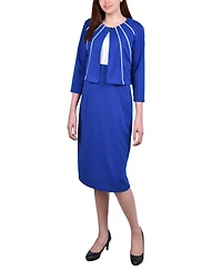 Ny Collection Petite Two Piece Dress Set