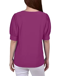Ny Collection Petite Short Sleeve Balloon Top