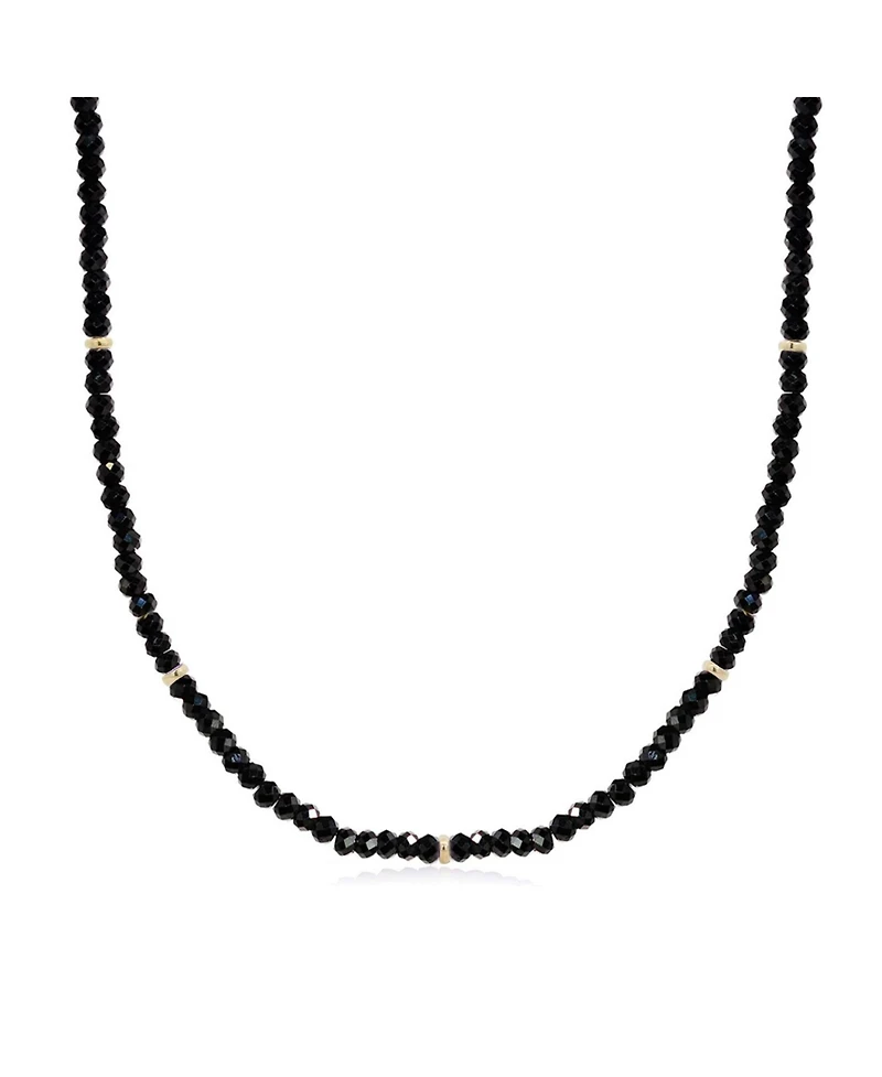 The Lovery Black Spinel Bead Necklace 14K Gold
