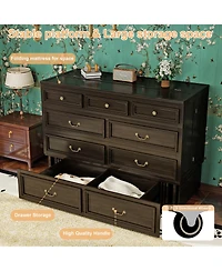 Livelylodge Murphy Bed Cabinet, Queen Cabinet Bed with Storage Drawers for Guest Room, Space Saving Murphy Bed Chest(No Mattress