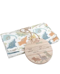 Baby Essentials Boys 4-Piece Dinosaur Layette Set