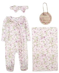 Baby Essentials Girls 4-Piece Floral Layette Set