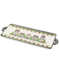 MacKenzie-Childs Holly Village Ceramic Rectangular Platter