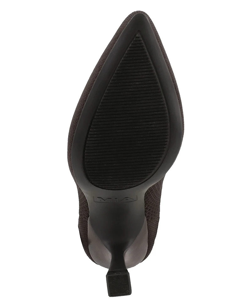 Mia Women's Pamilla Pointed Toe Knit Dress Booties