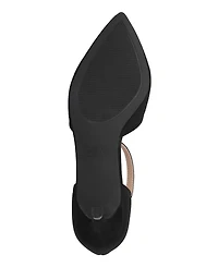 Mia Women's Bivi Knit D'orsay Buckled Ankle Strap Pumps