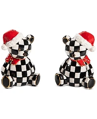 MacKenzie-Childs Courtly Santa Bear Salt & Pepper Set