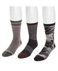 Muk Luks Men's Crew Hike Heat Retainer Socks (3 Pack)