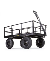 Gorilla Carts Steel Utility Cart, 9 Cubic Feet Garden Wagon with Removable Sides