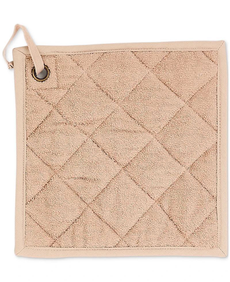 MacKenzie-Childs Mocha Check Cotton Square Potholder