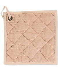 MacKenzie-Childs Mocha Check Cotton Square Potholder