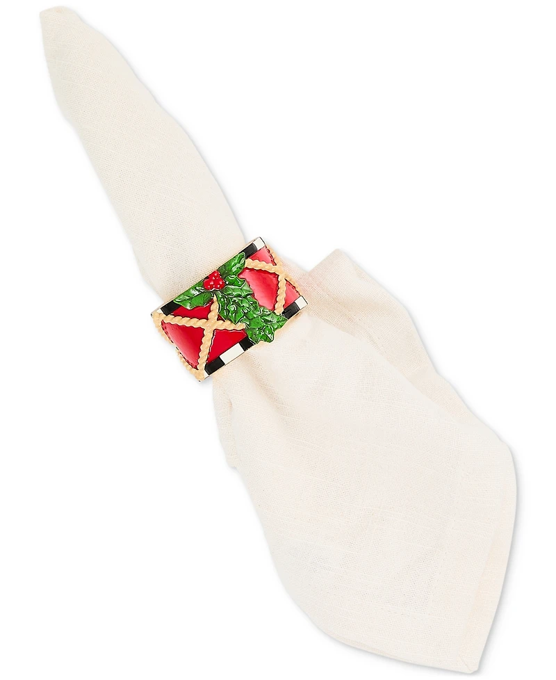 MacKenzie-Childs Toyland Drum Napkin Rings, Set of 4