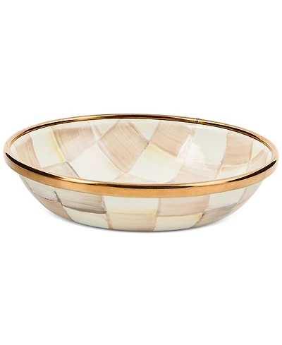 MacKenzie-Childs Mocha Check Dipping Bowl