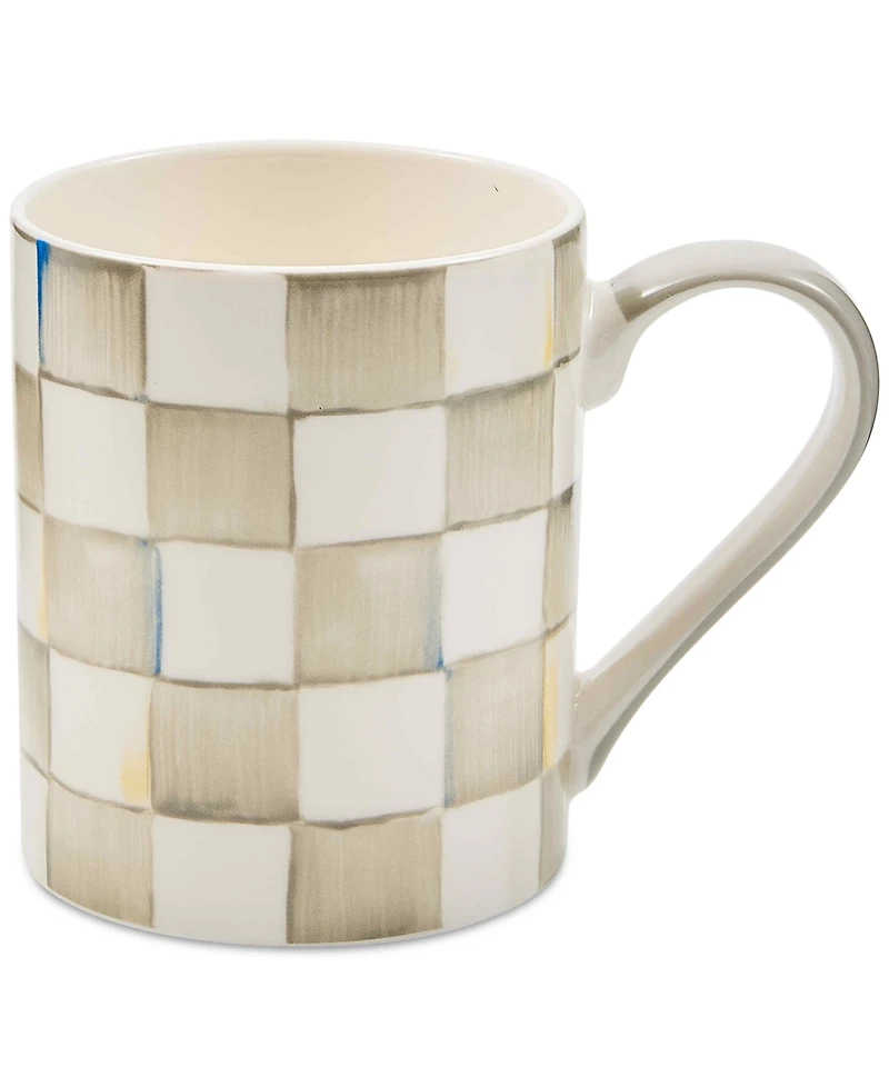 MacKenzie-Childs Sterling Check Porcelain Mug