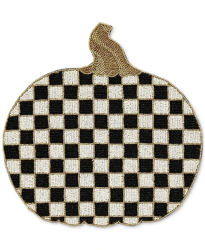 MacKenzie-Childs Courtly Check Pumpkin Beaded Placemat